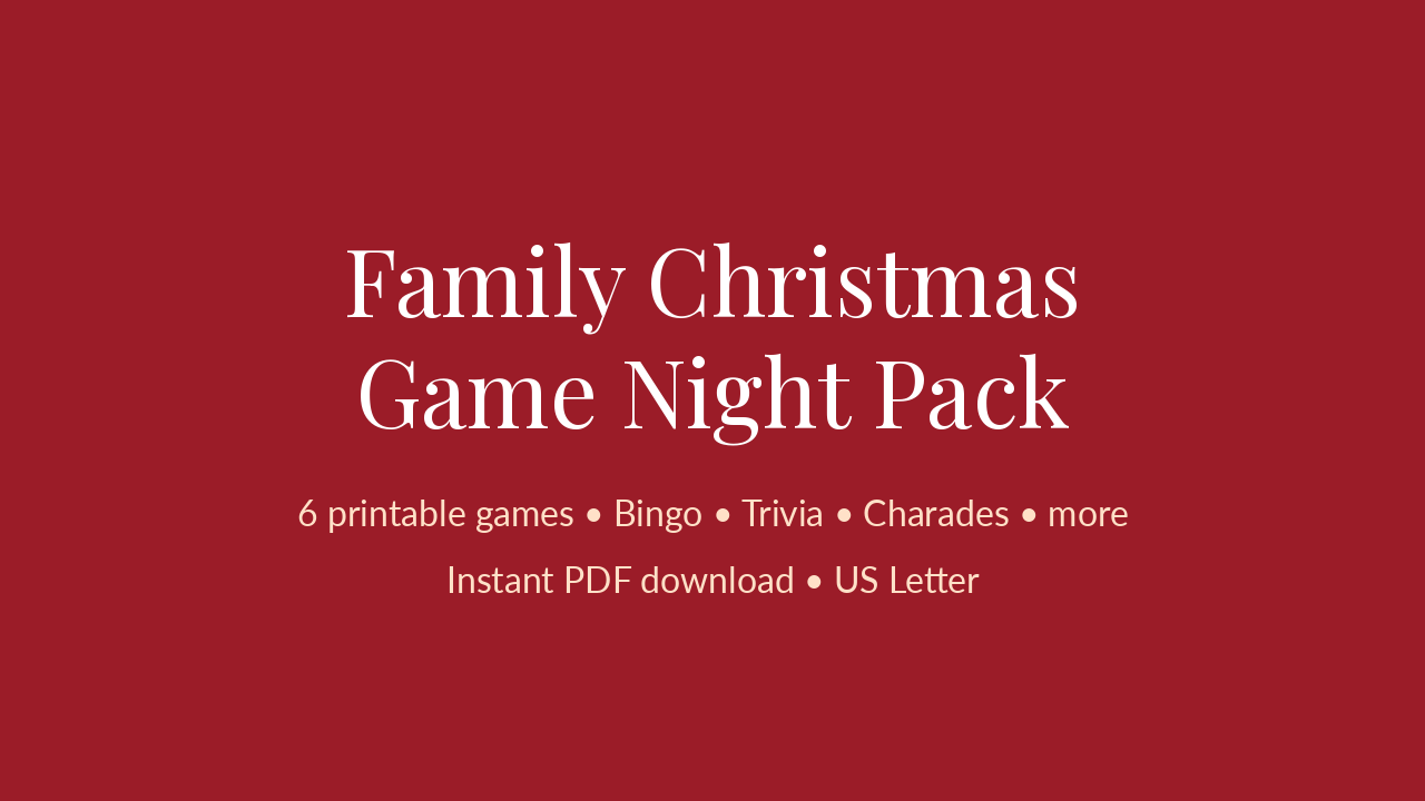 Family Christmas Game Night Pack cover
