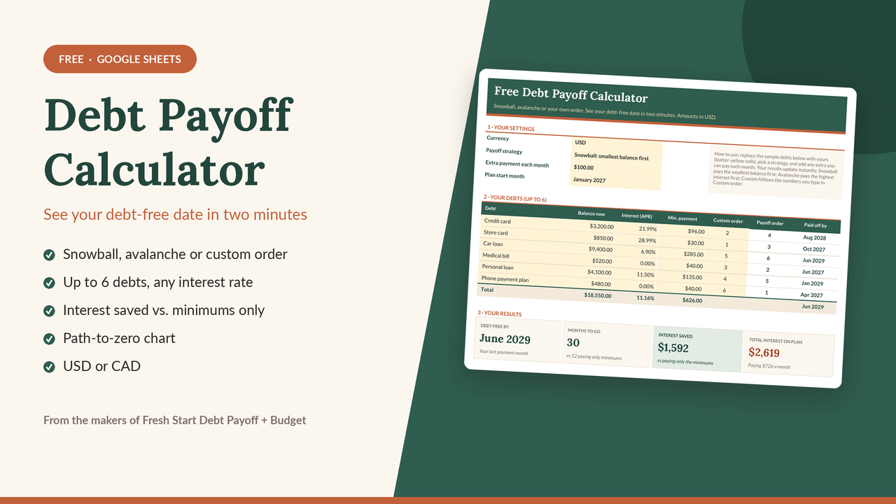 Free Debt Payoff Calculator cover