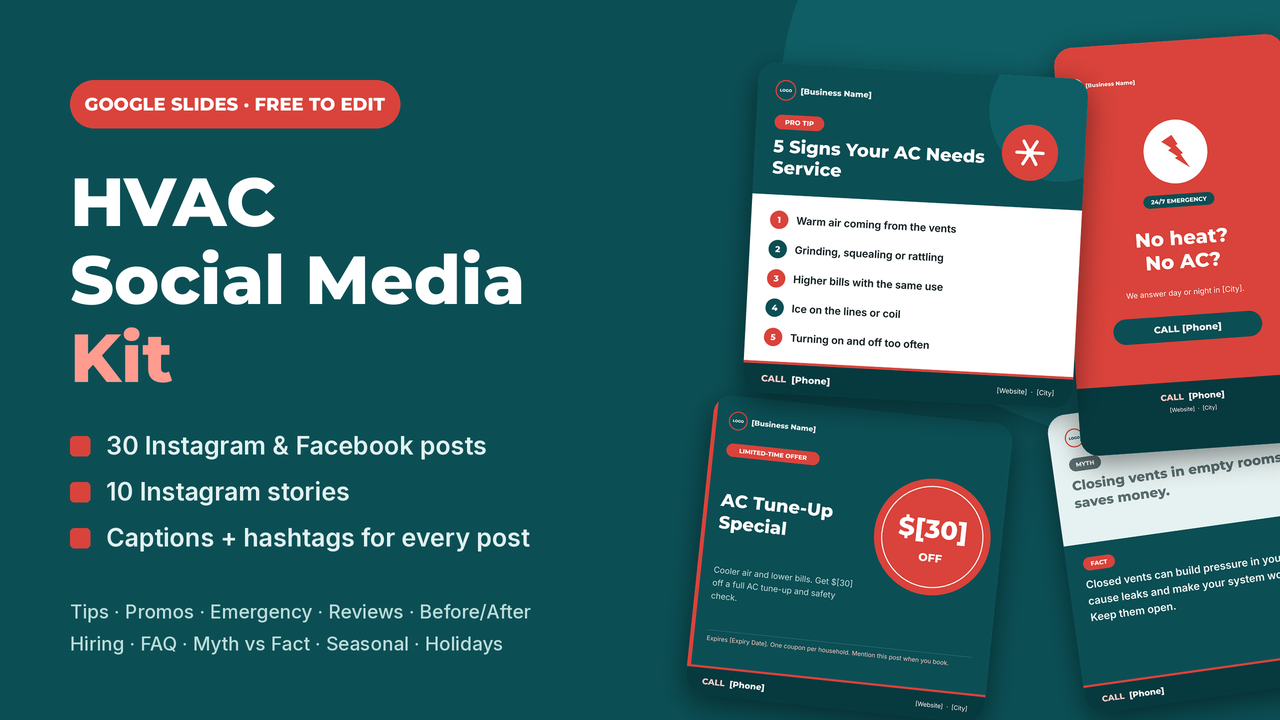 HVAC Social Media Kit cover