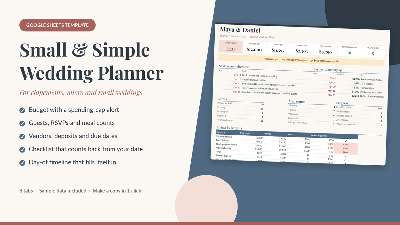 Small and Simple Wedding Planner cover